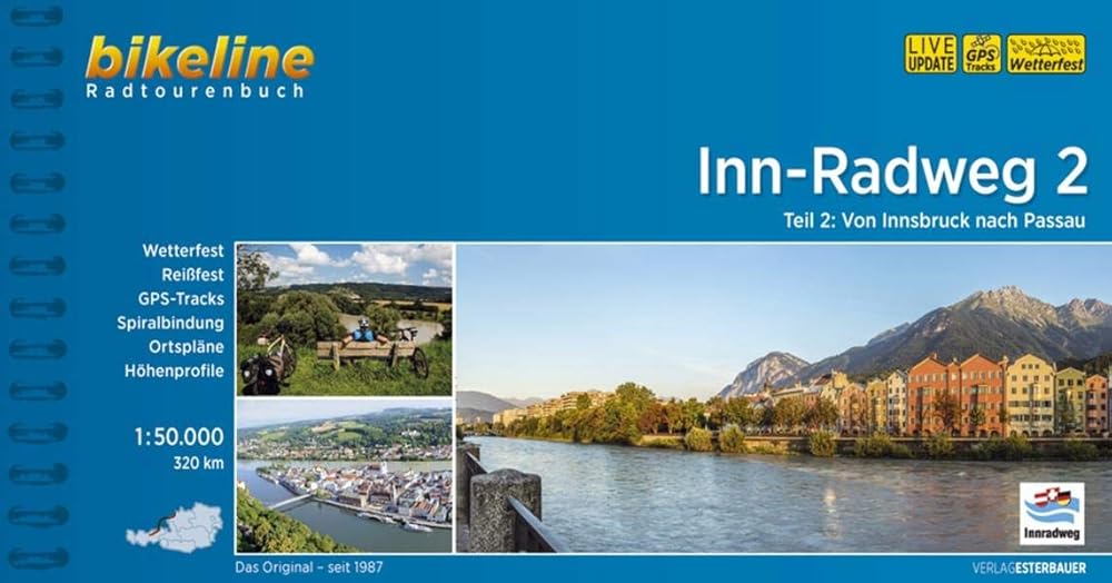 Inn-Radweg / Inn-Radweg 2: Von Innsbruck nach Passau. 320 km: Von Innsbruck nach Passau. 320 km. GPS Tracks. Wetterfest, reißfest (Bikeline Radtourenbücher) cover image