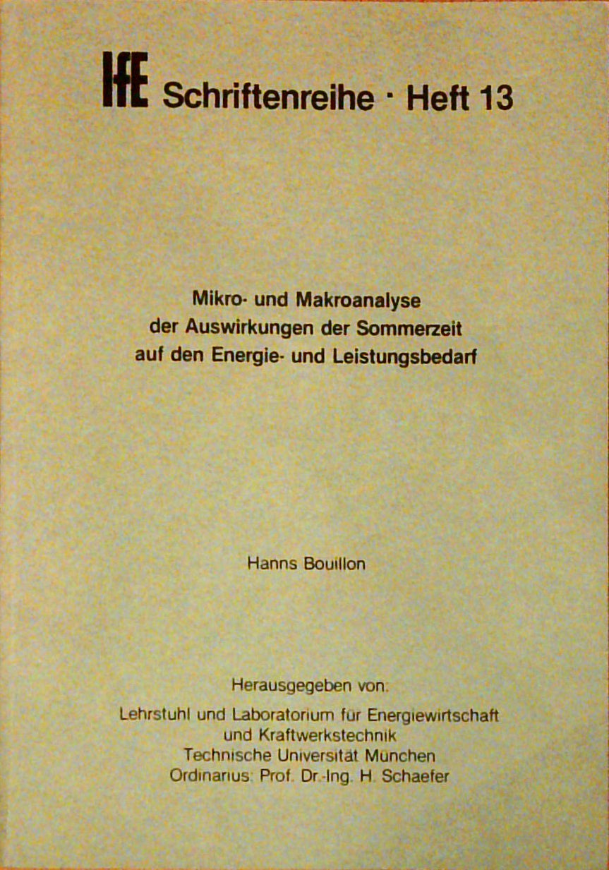 Mikro- und Makroanalyse der Auswirkungen der Sommerzeit auf den Energie- und Leistungsbedarf