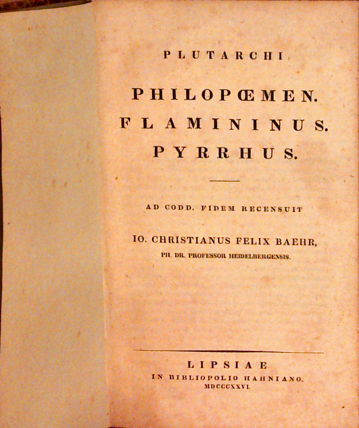 Philopoemen. Flaminius. Pyrrhus. 1826