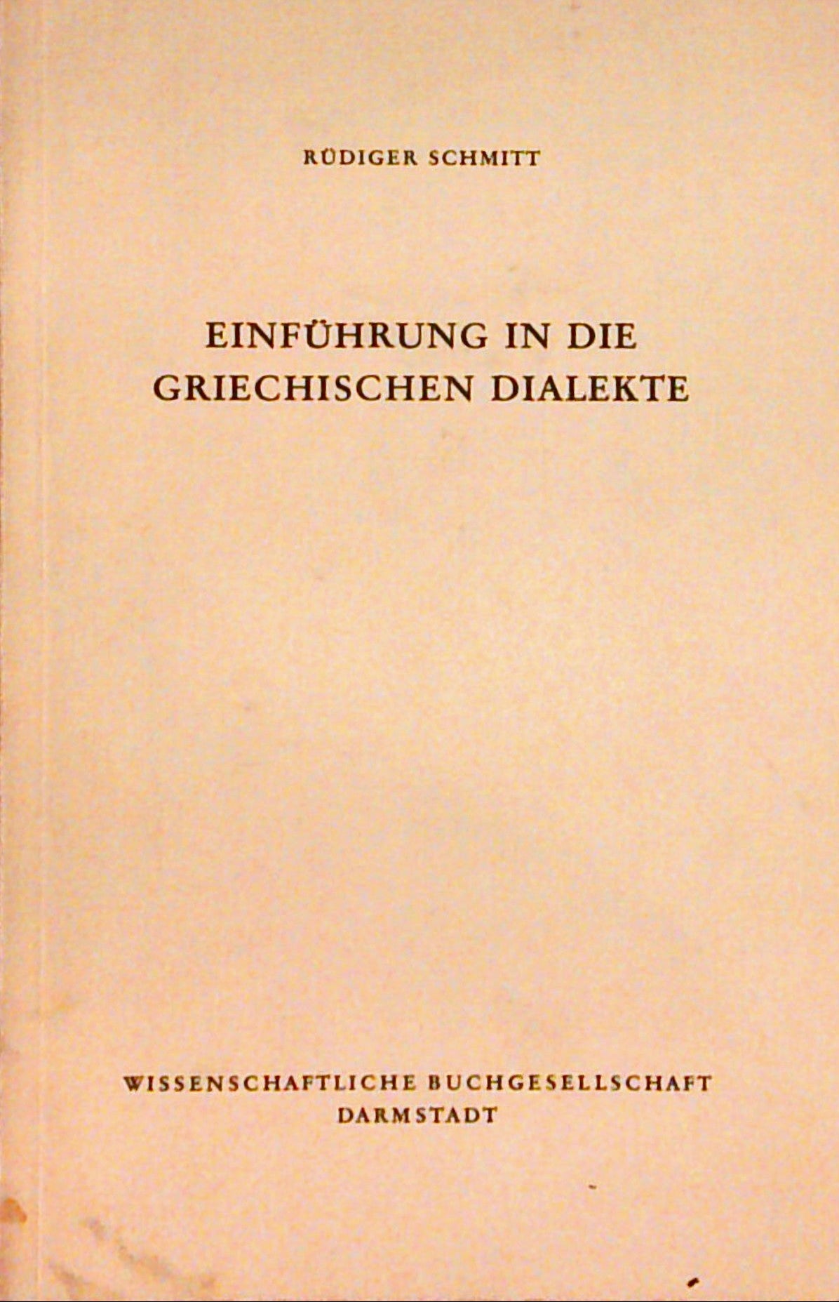 Einführung in die griechischen Dialekte