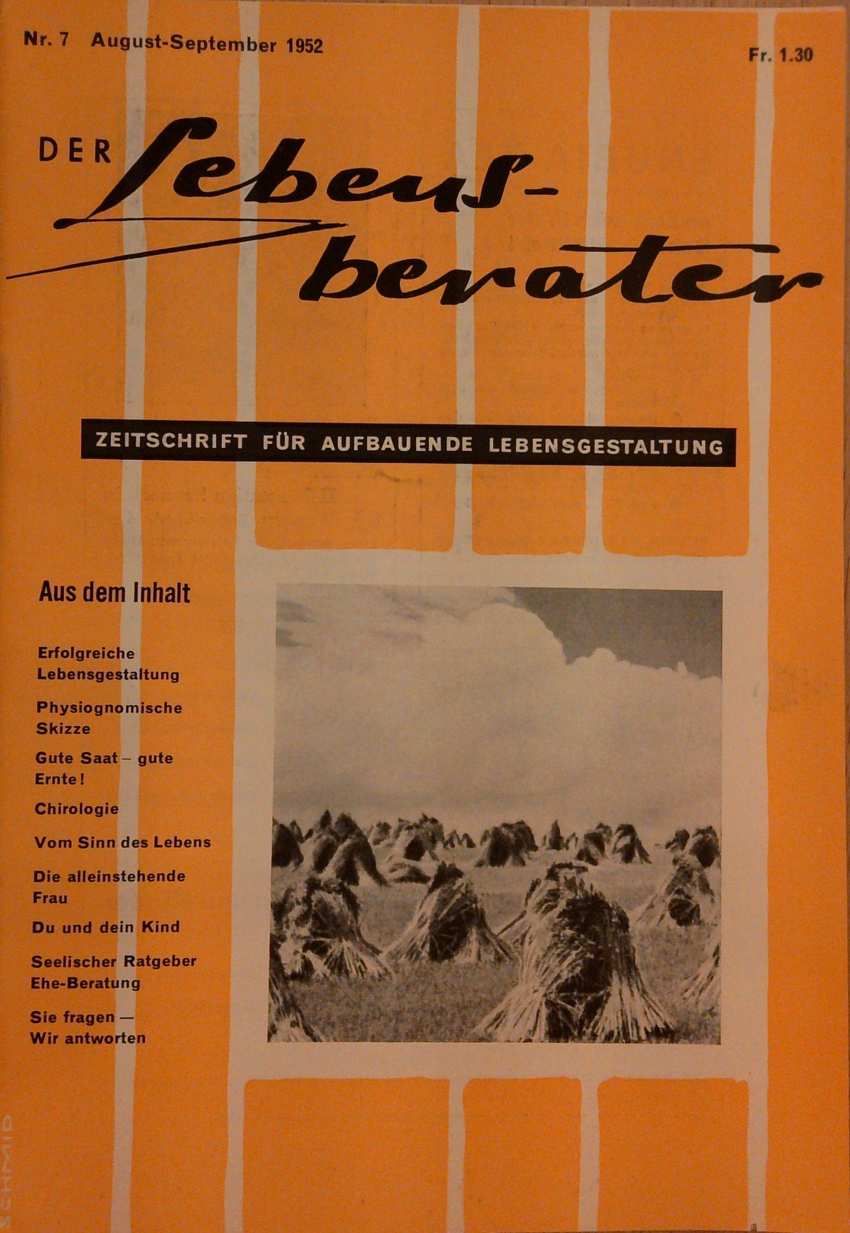 Konvolut: Der Lebens-Berater (Lebensberater) : Die Zeitschrift des neuen Zeitalters, Nummern 1 - 10