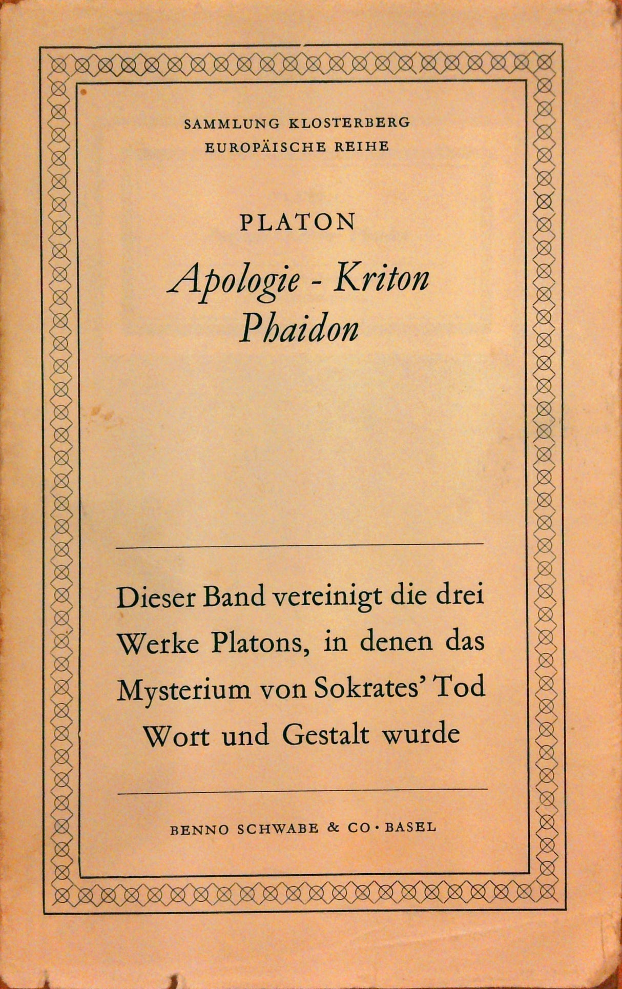 Apologie - Kriton - Phaidon.