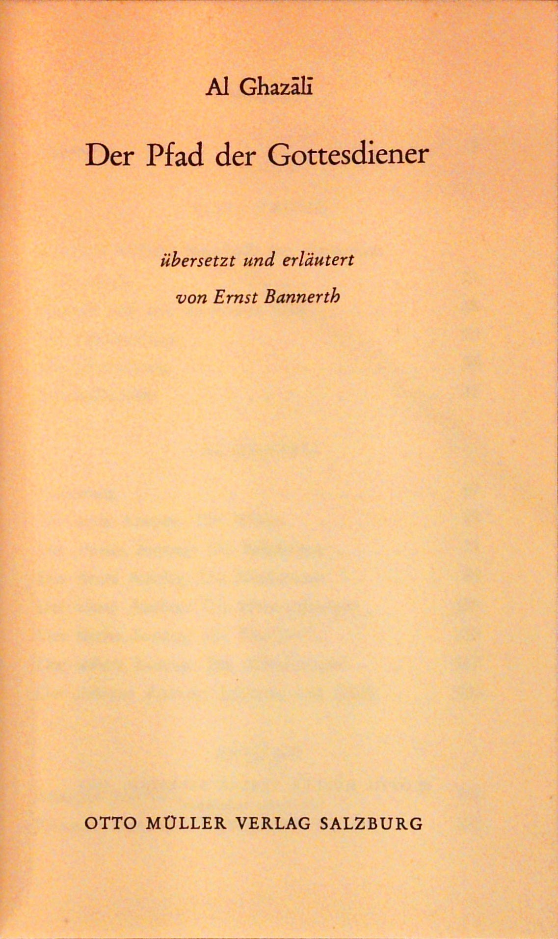 Der pfad der Gottesdiener