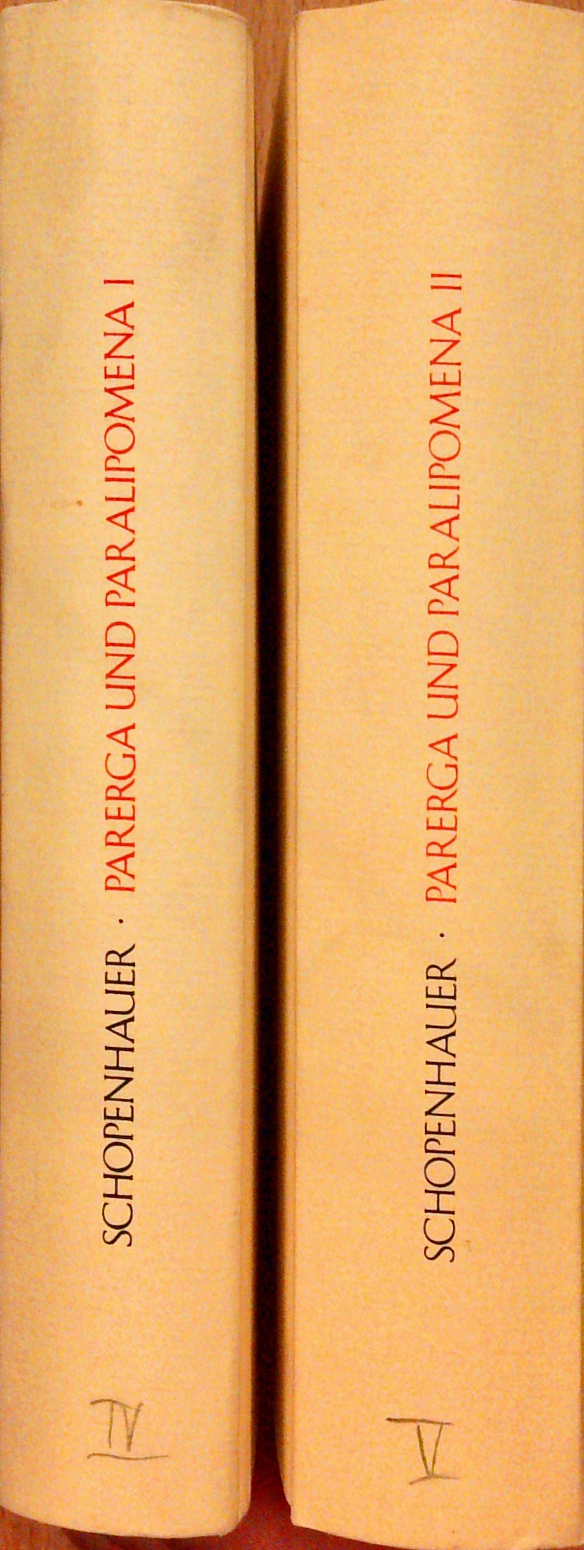 Parerga und Paralipomena. Bände I und II.