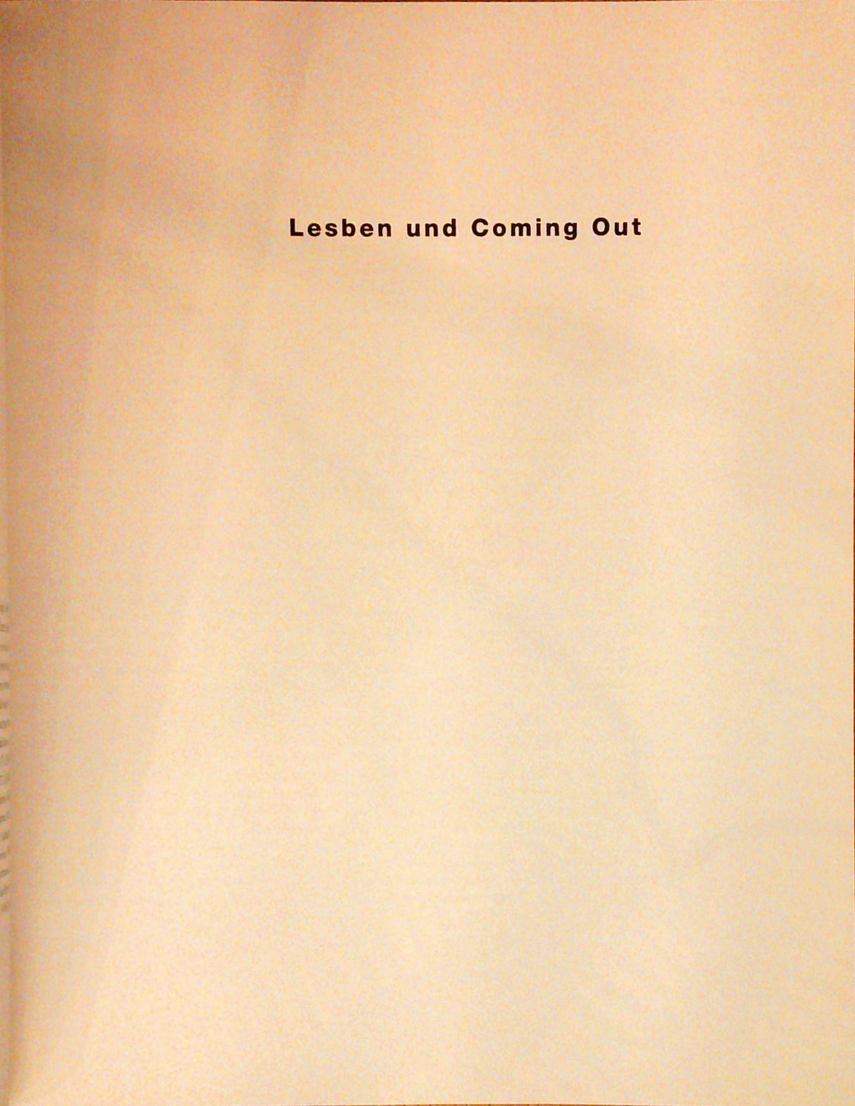 Lesben und Coming-out