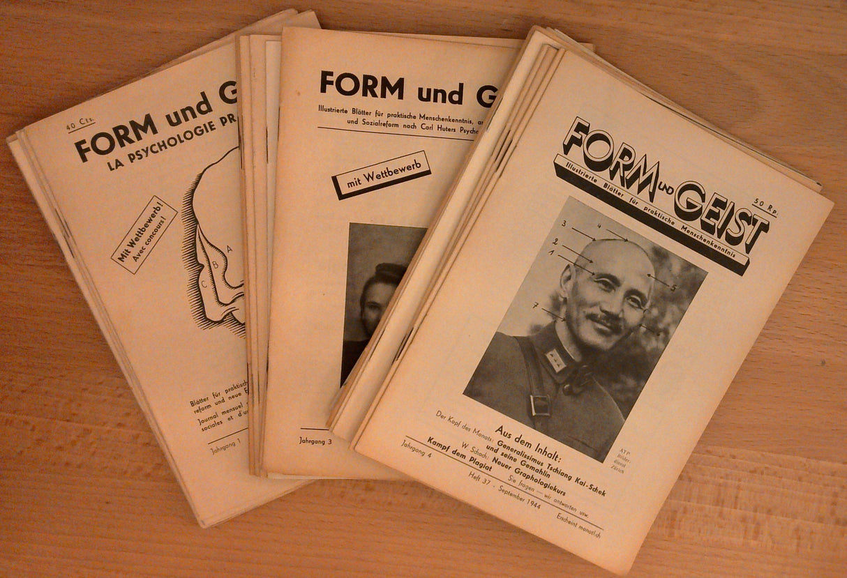 Konvolut: Form und Geist / La Psychologie Pratique : Blätter für praktische Menschenkenntnis ... Jahrgang 1 / 2 / 3 (fehlend Heft 27) / 4 / (unvollständige Jg.) 12 / 13 / 14.