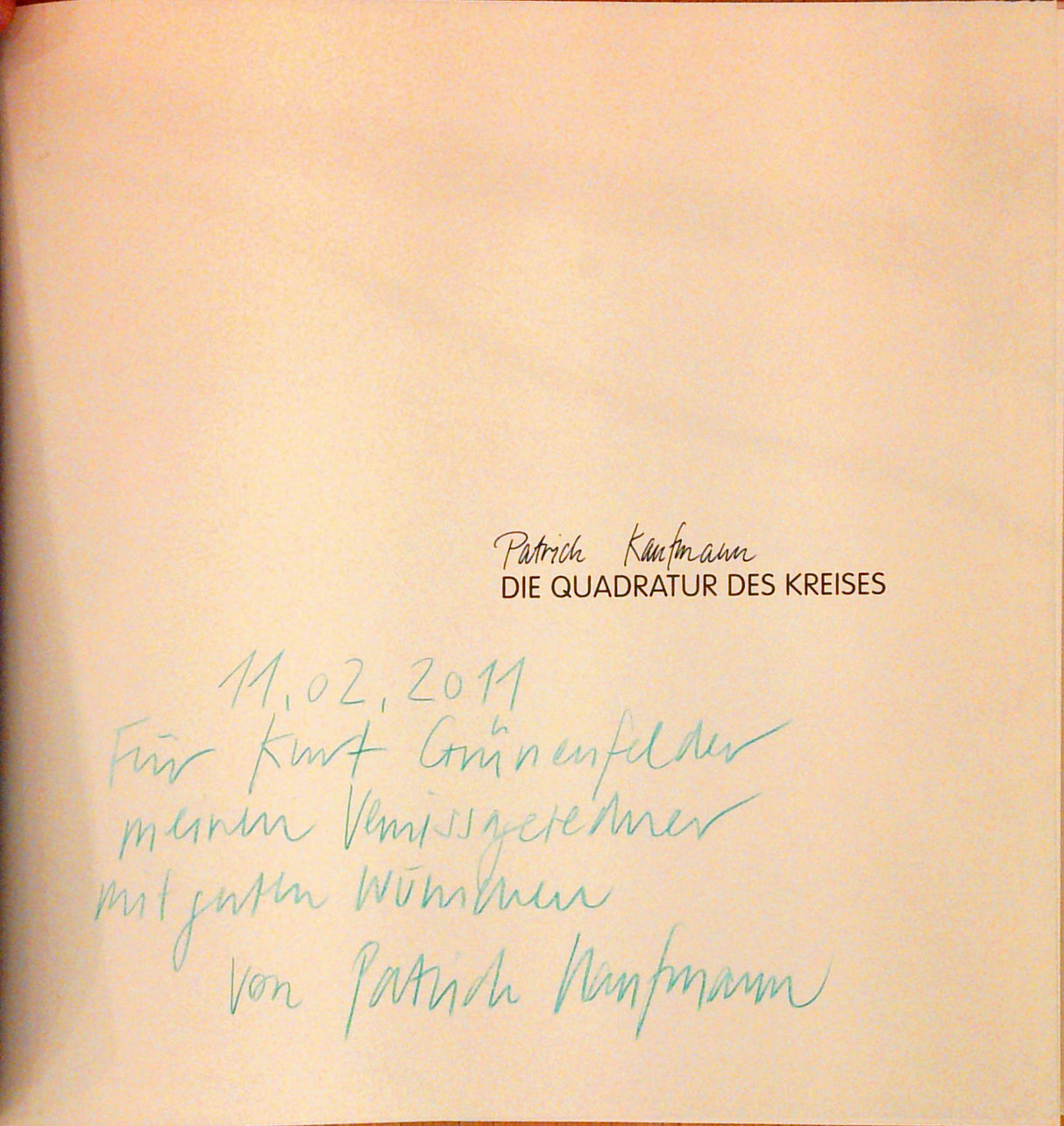 Die Quadratur des Kreises: Patrick Kaufmann