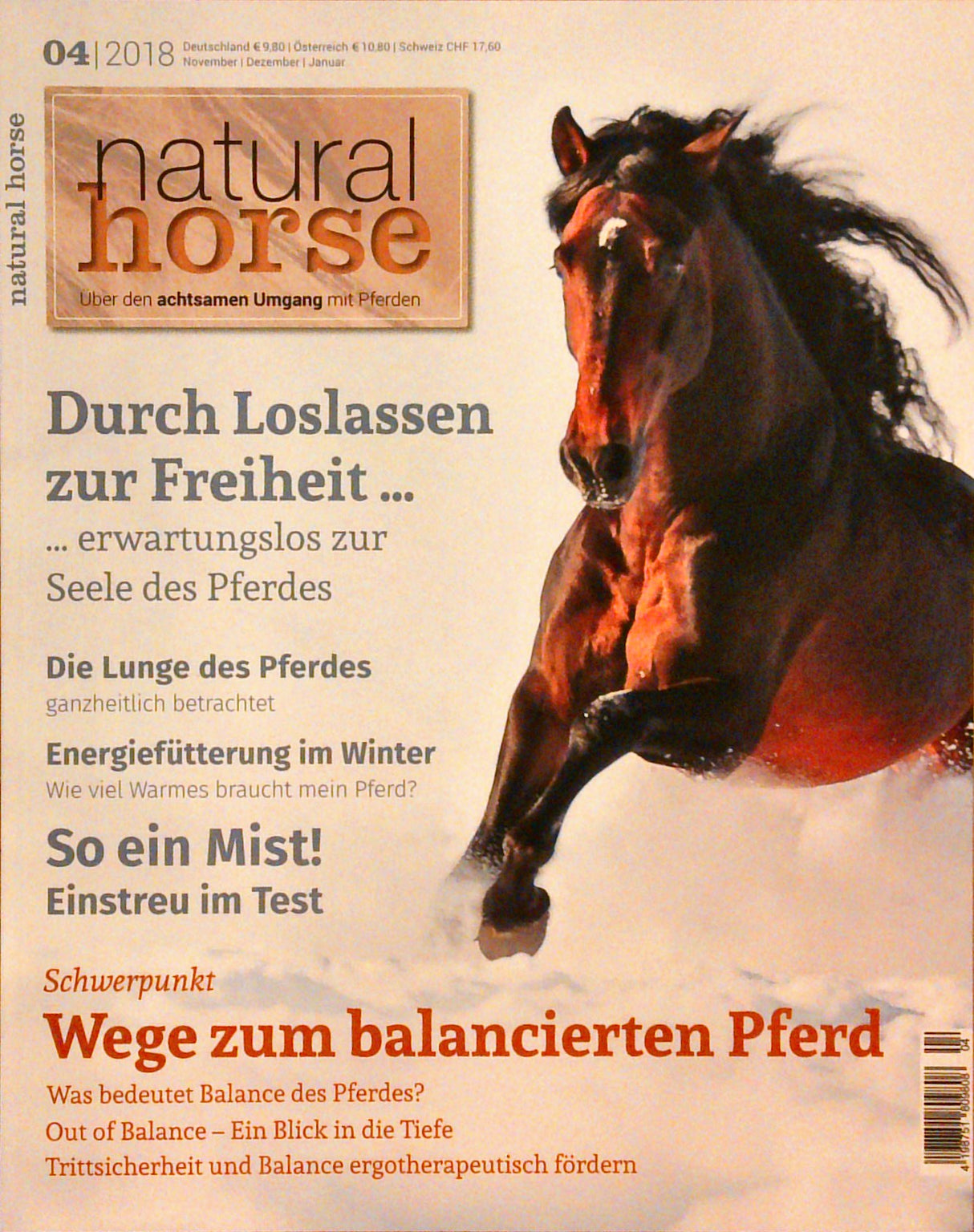 Natural Horse. Über den achtsamen Umgang mit Pferden. 1. - 4. 2018 + SPEZIAL 2018. 5 Bände.