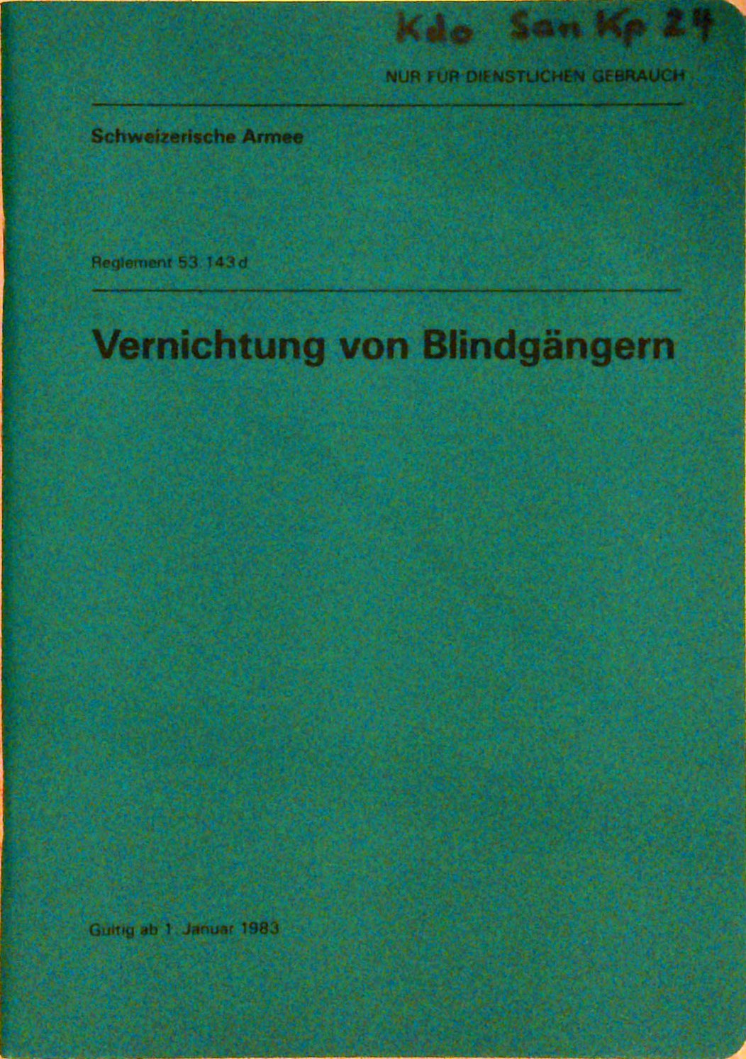 Vernichtung von Blindgängern