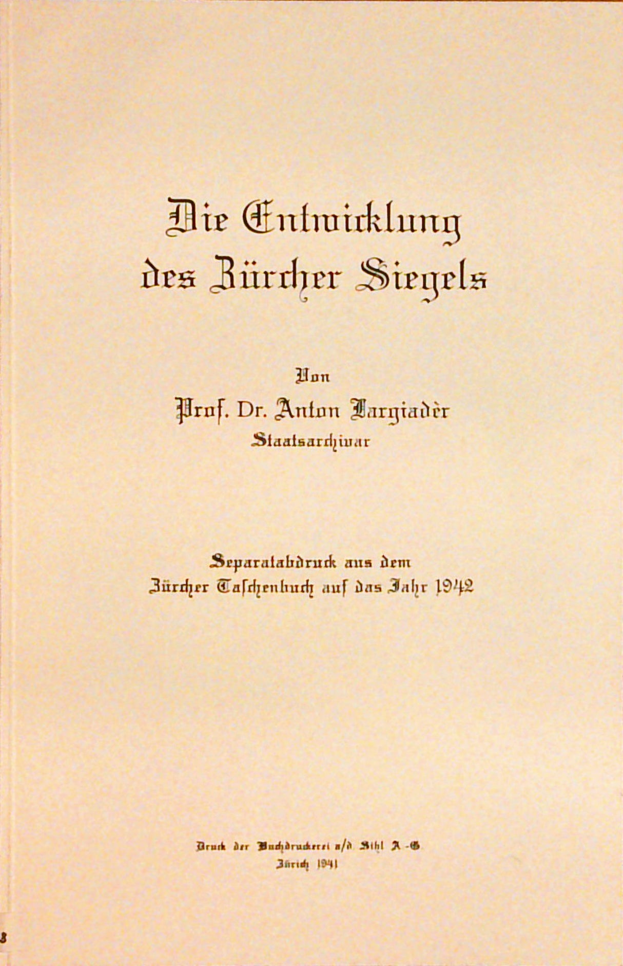 Die Entwicklung des Zürcher Siegels