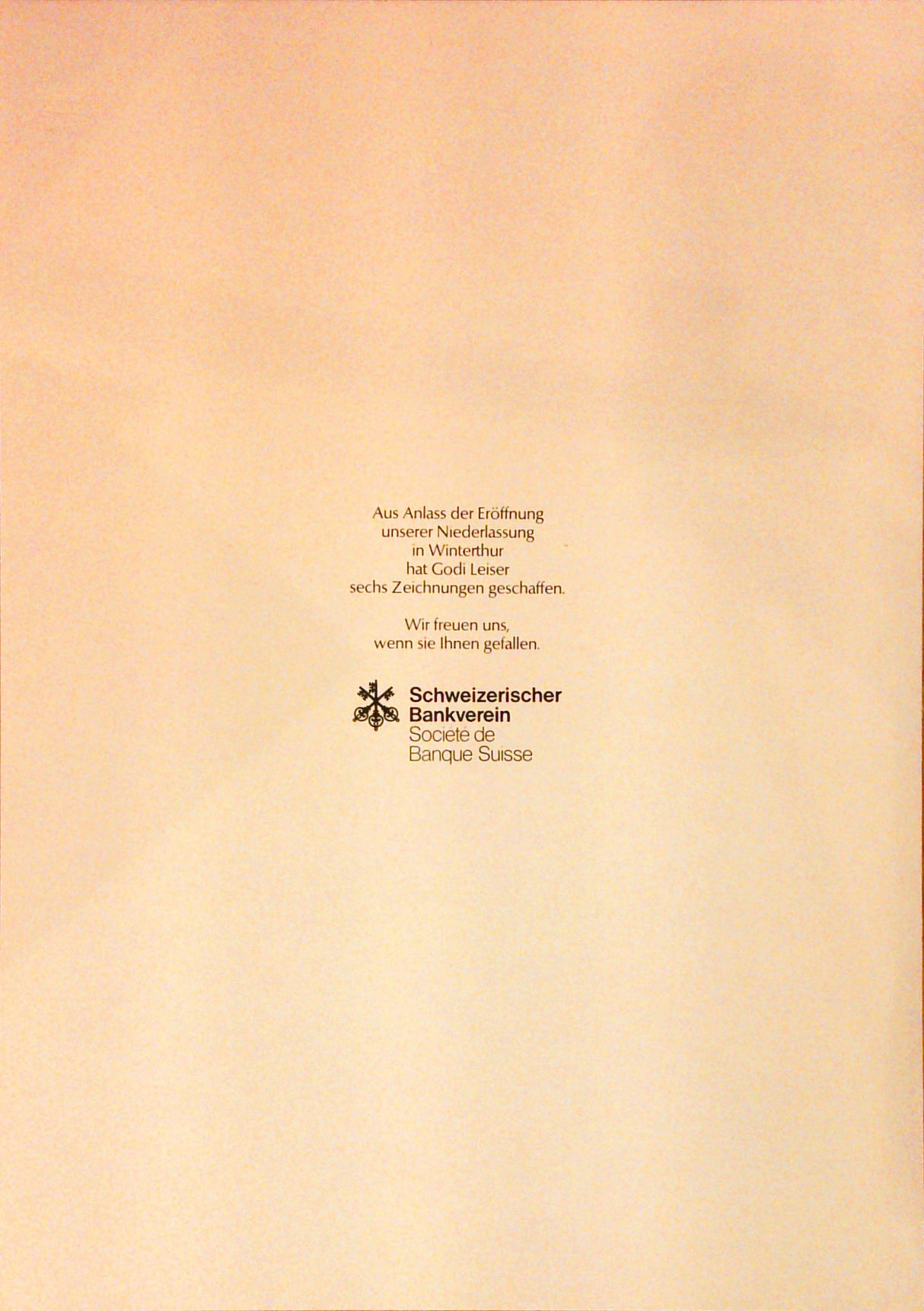 Aus Anlass der Eröffnung unserer Niederlassung in Winterthur