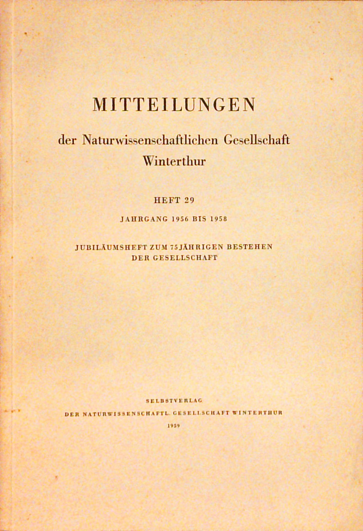 Mitteilungen der Naturwissenschaftlichen Gesellschaft Winterthur