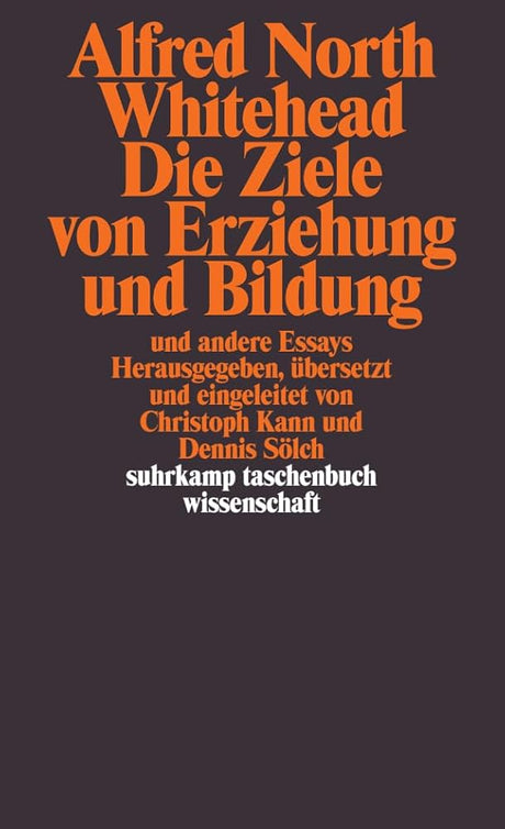 Die Ziele von Erziehung und Bildung: und andere Essays (suhrkamp taschenbuch wissenschaft) cover image
