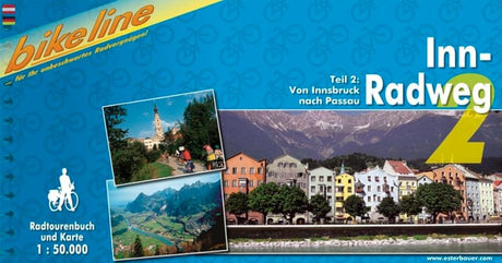 Bikeline Radtourenbuch, Inn-Radweg Teil 2: Von Innsbruck nach Passau, 1:50 000; wetterfest/reißfest; GPS-Tracks-Download cover image