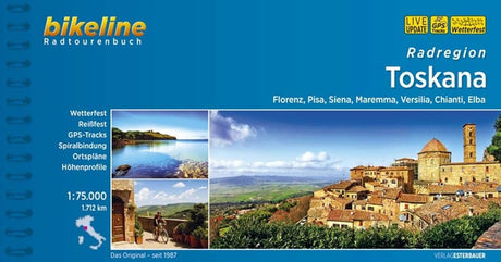 Bikeline Radregion Toscana: Florenz, Pisa, Siena, Maremma, Versilia, Chianti, Elba - 1:75.000, 1.712 km cover image