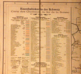 Eisenbahnkarte der Schweiz. Carte des Chemins de fer de la Suisse