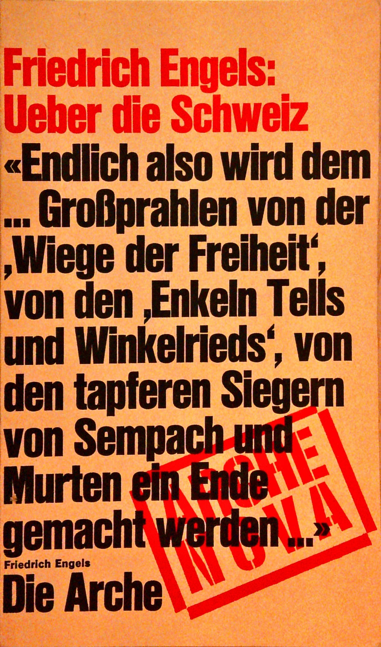 Ueber die Schweiz