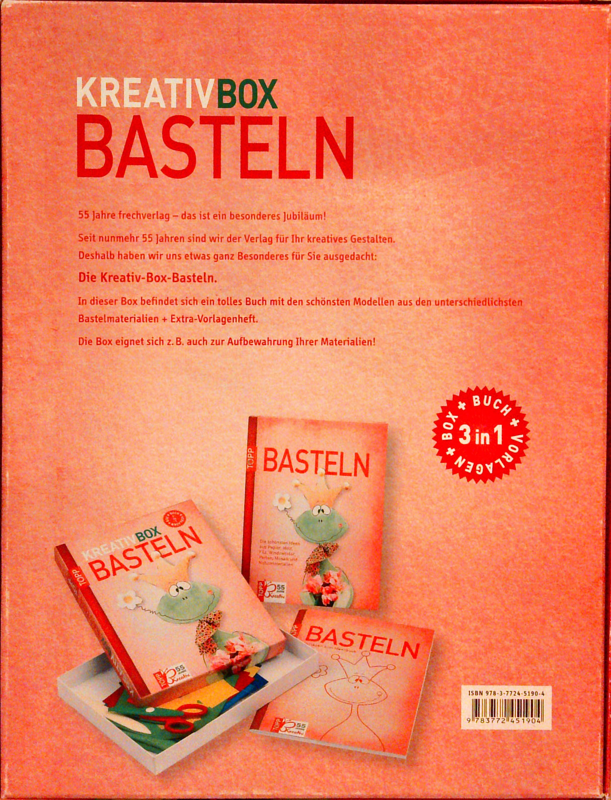 Kreativbox Basteln. Buch "Basteln" + Heft "Basteln. Vorlagen zum Ideenbuch"