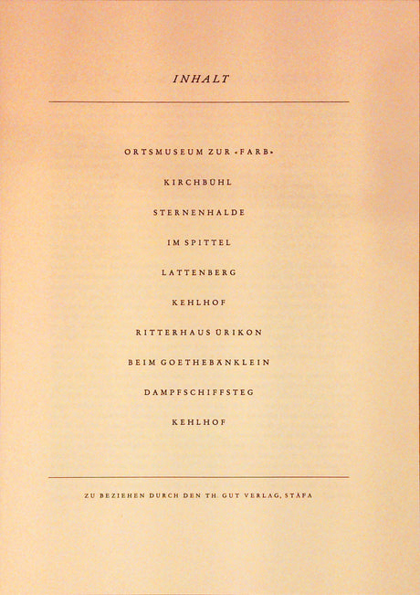 Stäfa. 10 Zeichnungen von Walter Kägi