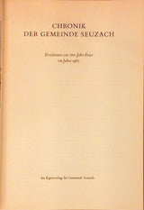Chronik der Gemeinde Seuzach