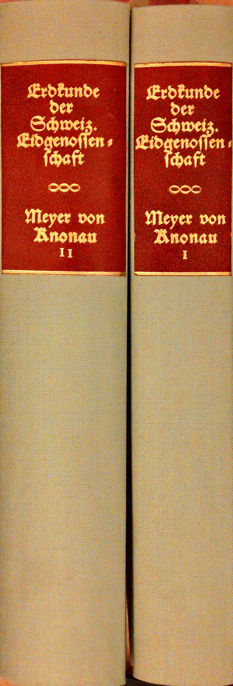 Erdkunde der Schweizer Eidgenossenschaft. 2 Bände