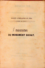 Societe d'emulation du Jura : Inauguration du monument Bichat