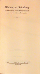 Die Schriftwerke - 4 Bände: Verdeutscht von Martin Buber, gemeinsam mit Franz Rosenzweig